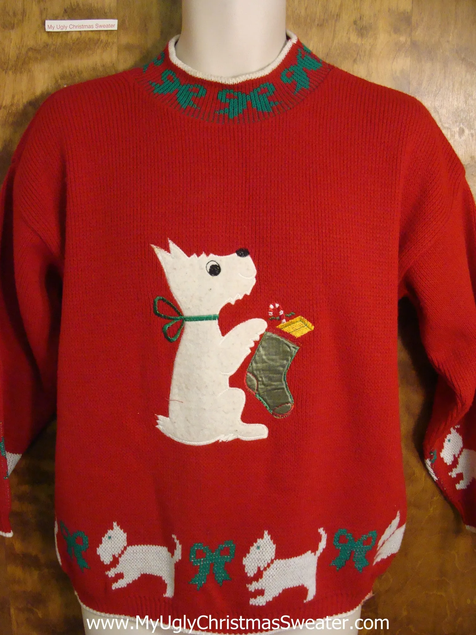 80s Dog Themed Ugly Christmas Jumper