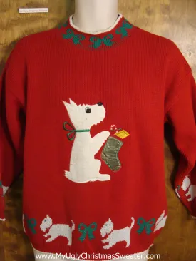 80s Dog Themed Ugly Christmas Jumper