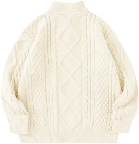 Aelfric Eden Oversized Sweater for Women Turtleneck Long Sleeve Sweater Arctic Velvet Knit Pullover