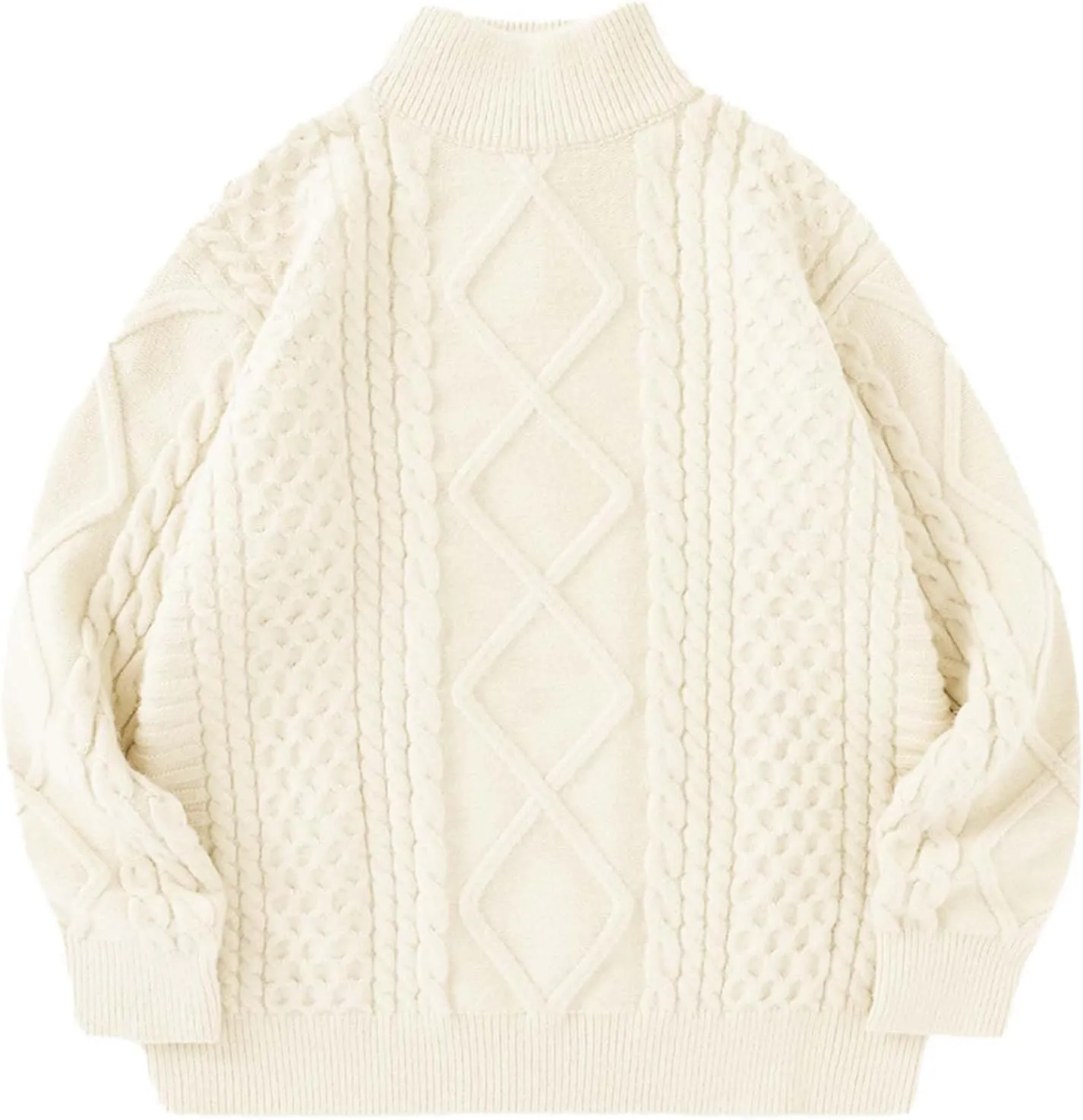 Aelfric Eden Oversized Sweater for Women Turtleneck Long Sleeve Sweater Arctic Velvet Knit Pullover