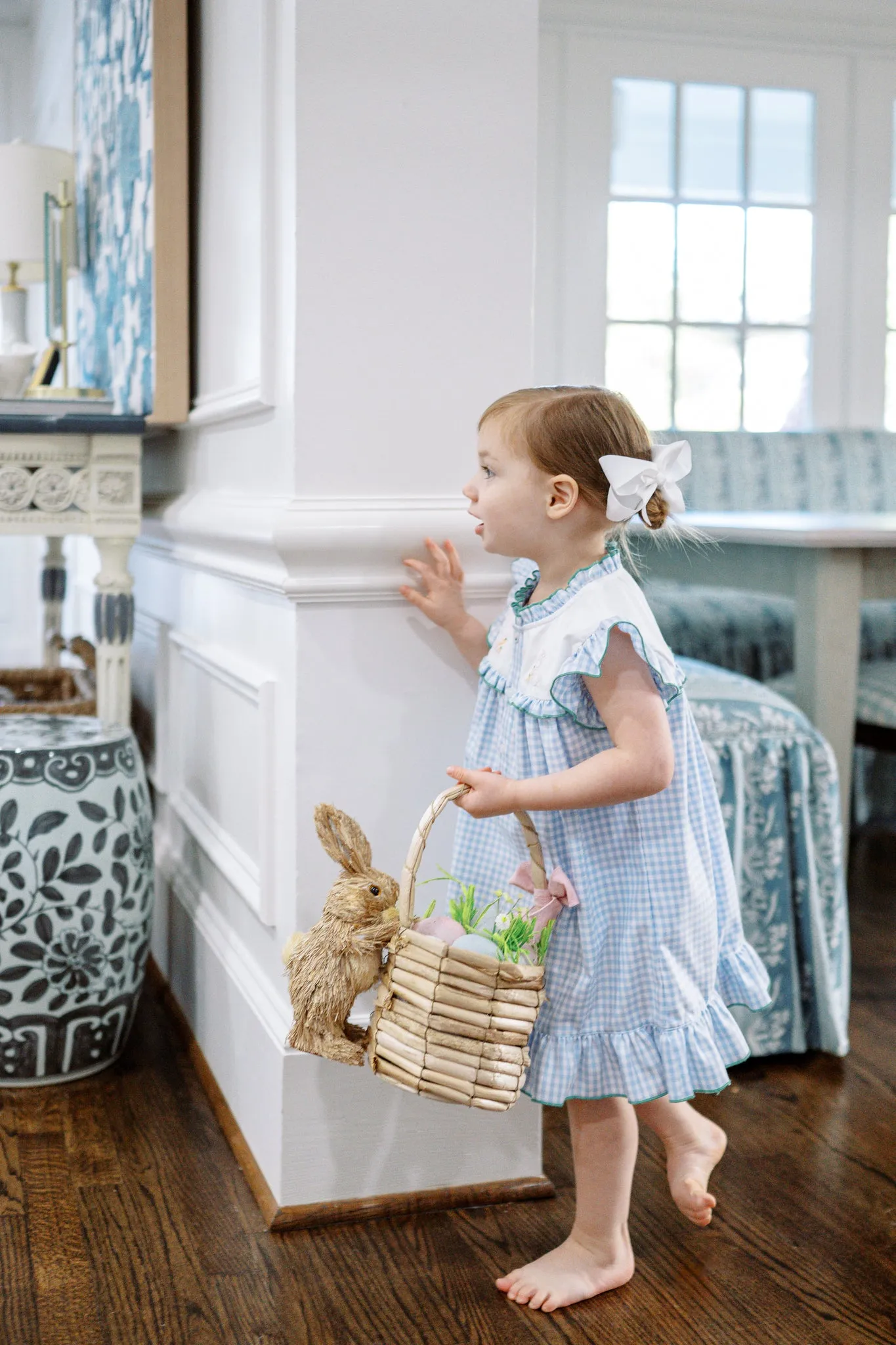 Bitsy Blue Gingham Easter Dress