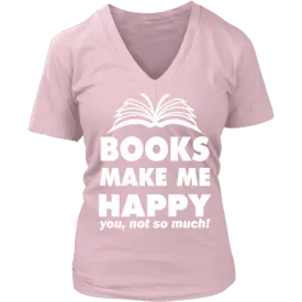 Books make me happy V-neck