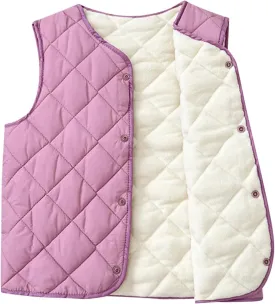 Boys Girls Puffer Fleece Lined Vest Toddler Winter Coat Warm Sleeveless Lightweight Jacket Waistcoat for Kids Vest