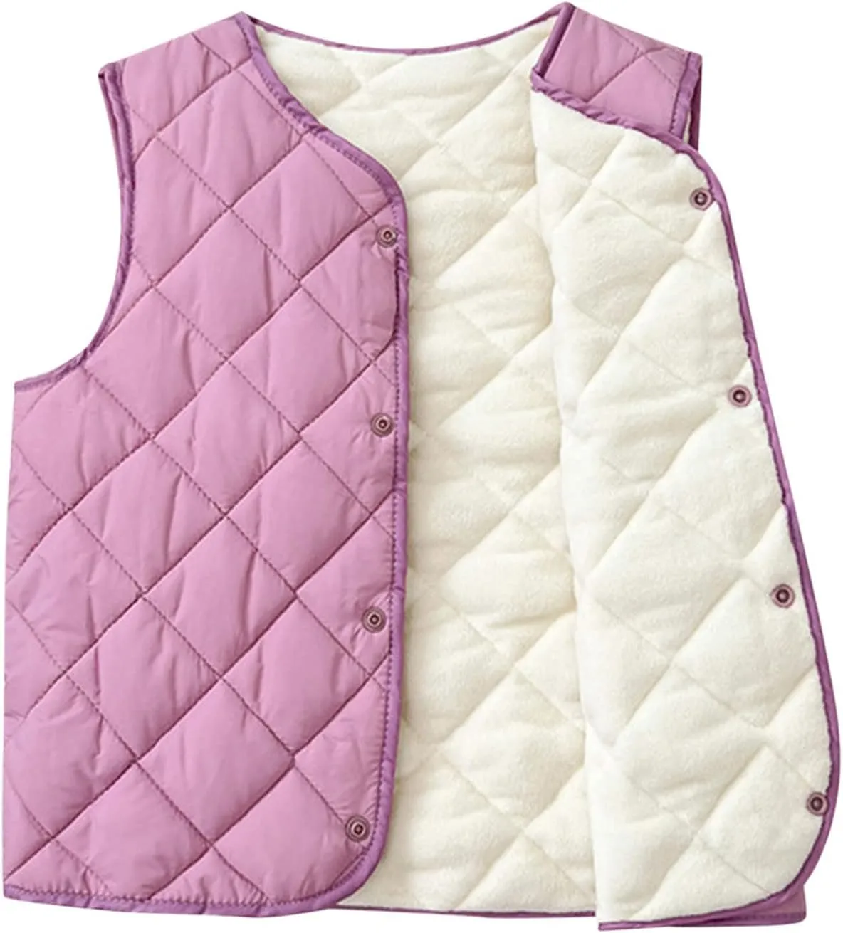 Boys Girls Puffer Fleece Lined Vest Toddler Winter Coat Warm Sleeveless Lightweight Jacket Waistcoat for Kids Vest