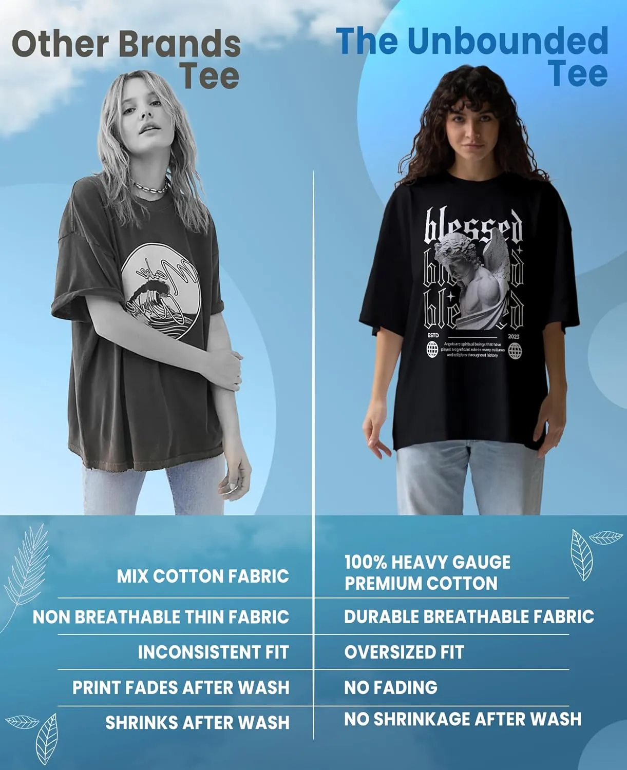 Cat Trendy Anime Oversized T-Shirts for Women, 100% Cotton T-Shirts, Perfect for Casual Wear & Gifting | WB.6.54