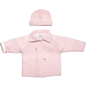 Classic Merino Wool Coat & Hat - Pink