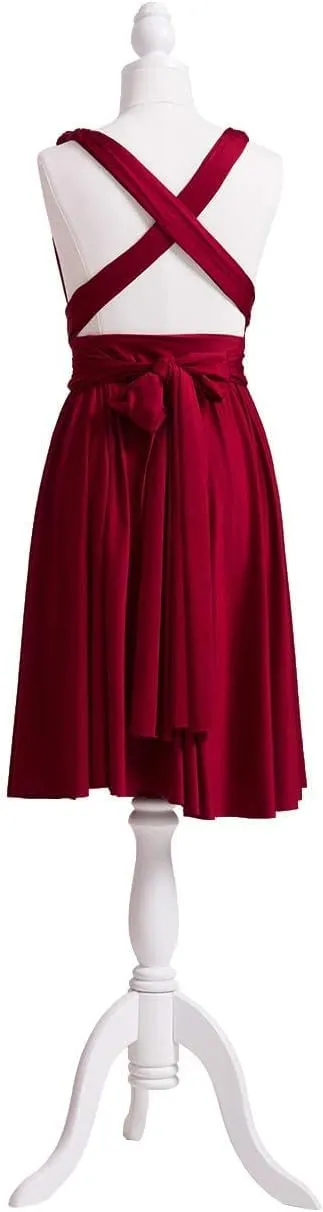 Convertible Dress Short Infinity Dress Transformer Multiway Wrap Dress for Bridesmaid