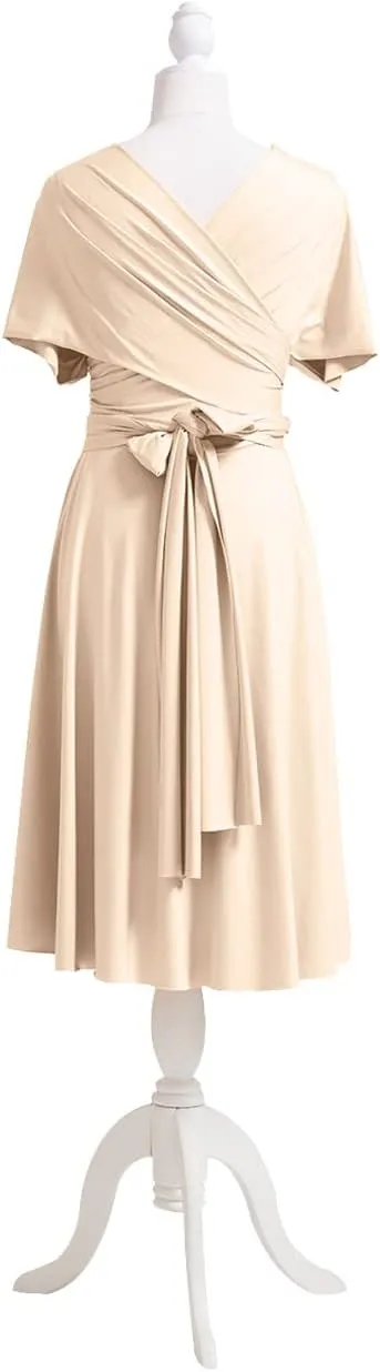 Convertible Dress Short Infinity Dress Transformer Multiway Wrap Dress for Bridesmaid