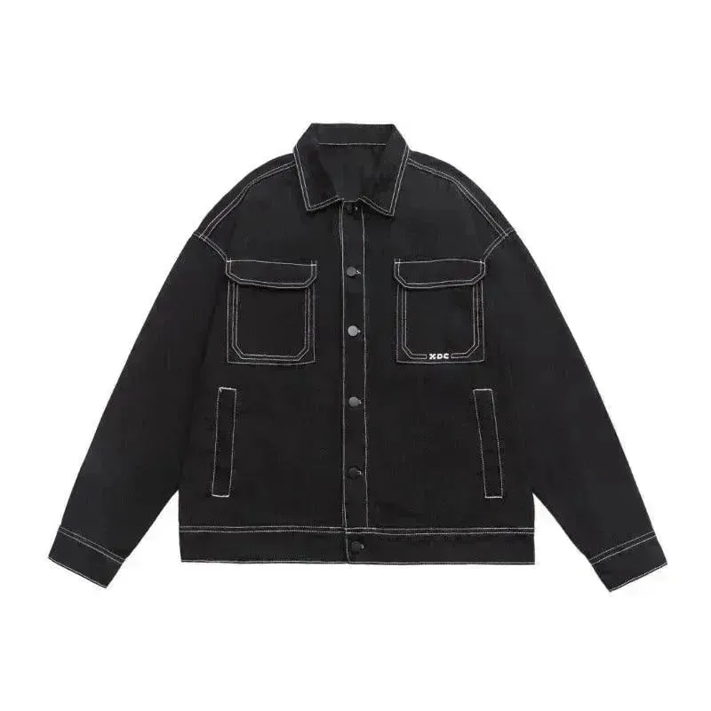 Denim Coat Men's Autumn American Simple All-matching