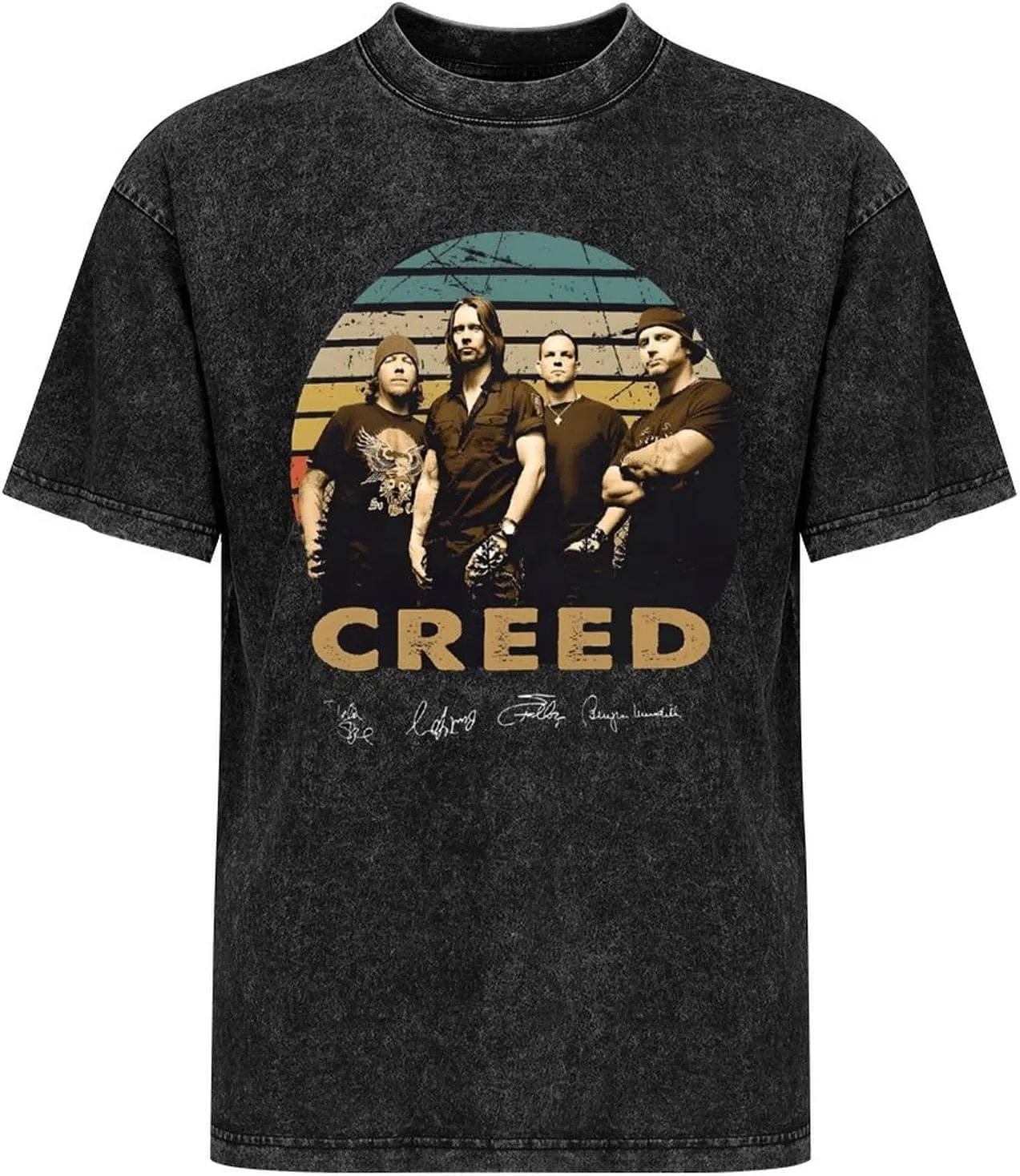 Durable Retro Oversized Cotton T-Shirts Cool Edgy Crew Neck Short Sleeve