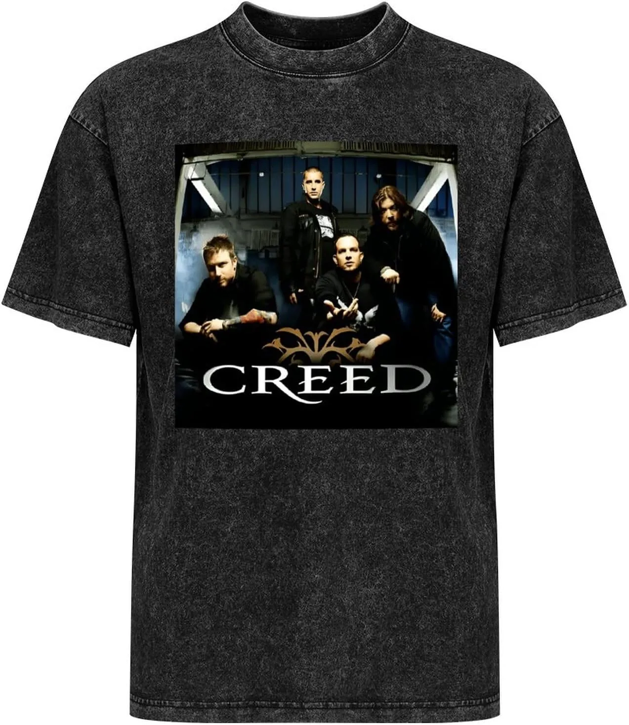 Durable Retro Oversized Cotton T-Shirts Cool Edgy Crew Neck Short Sleeve