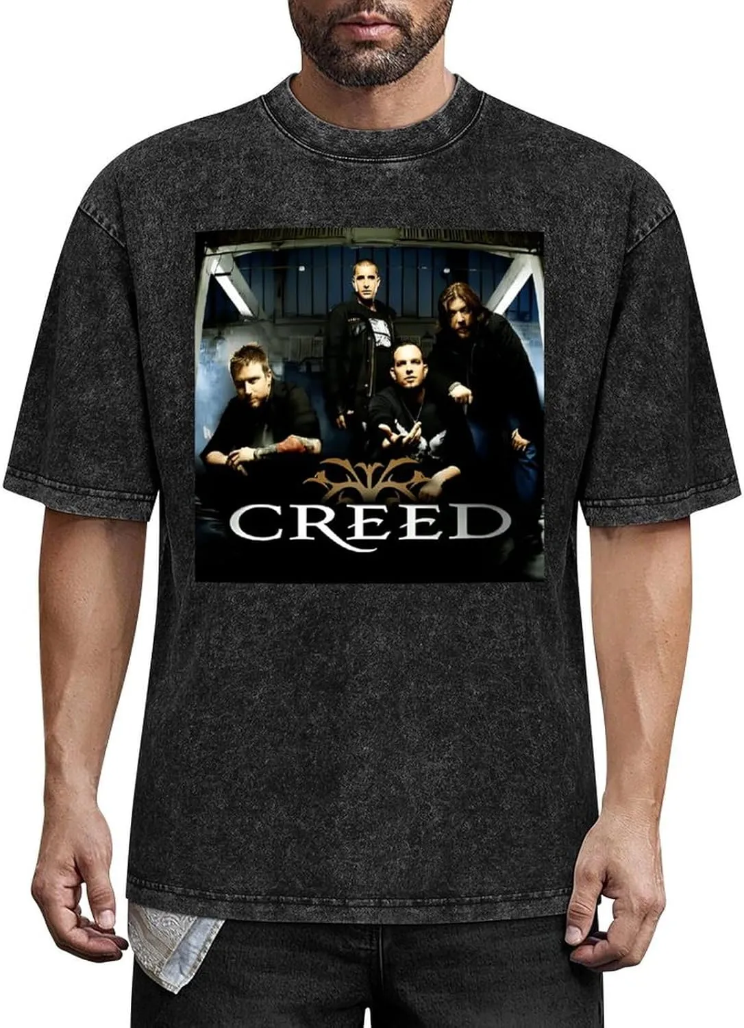 Durable Retro Oversized Cotton T-Shirts Cool Edgy Crew Neck Short Sleeve