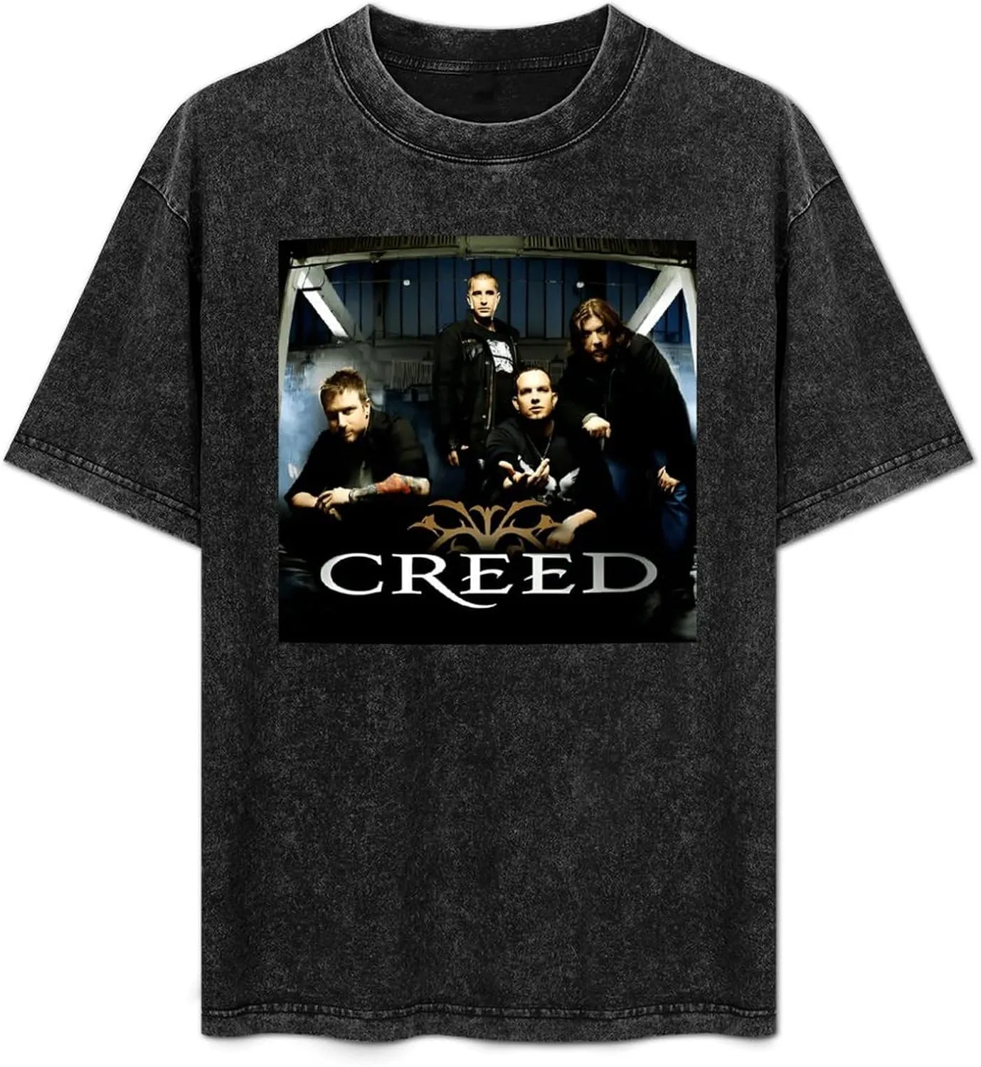Durable Retro Oversized Cotton T-Shirts Cool Edgy Crew Neck Short Sleeve