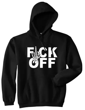 FCK OFF Skeleton Hand Pullover Hoodie Hoody