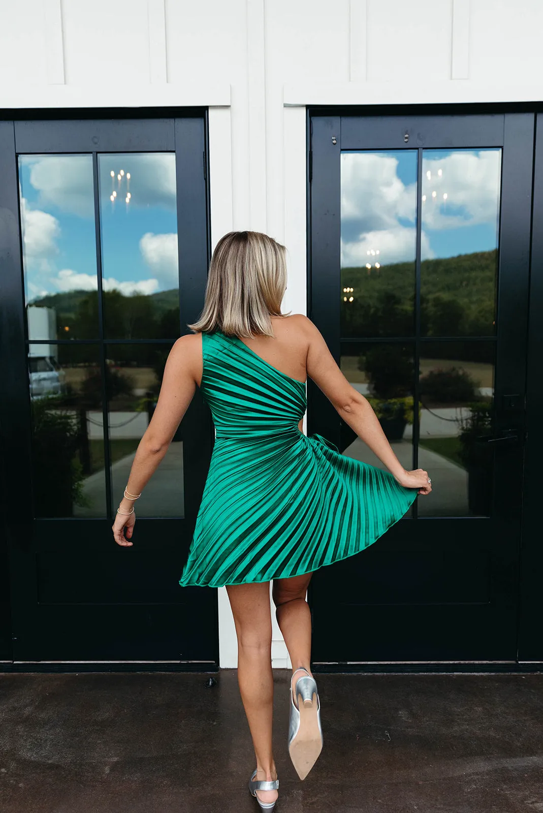 Give It A Go Mini Dress - Green