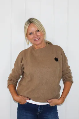 Heart Jumper| Camel