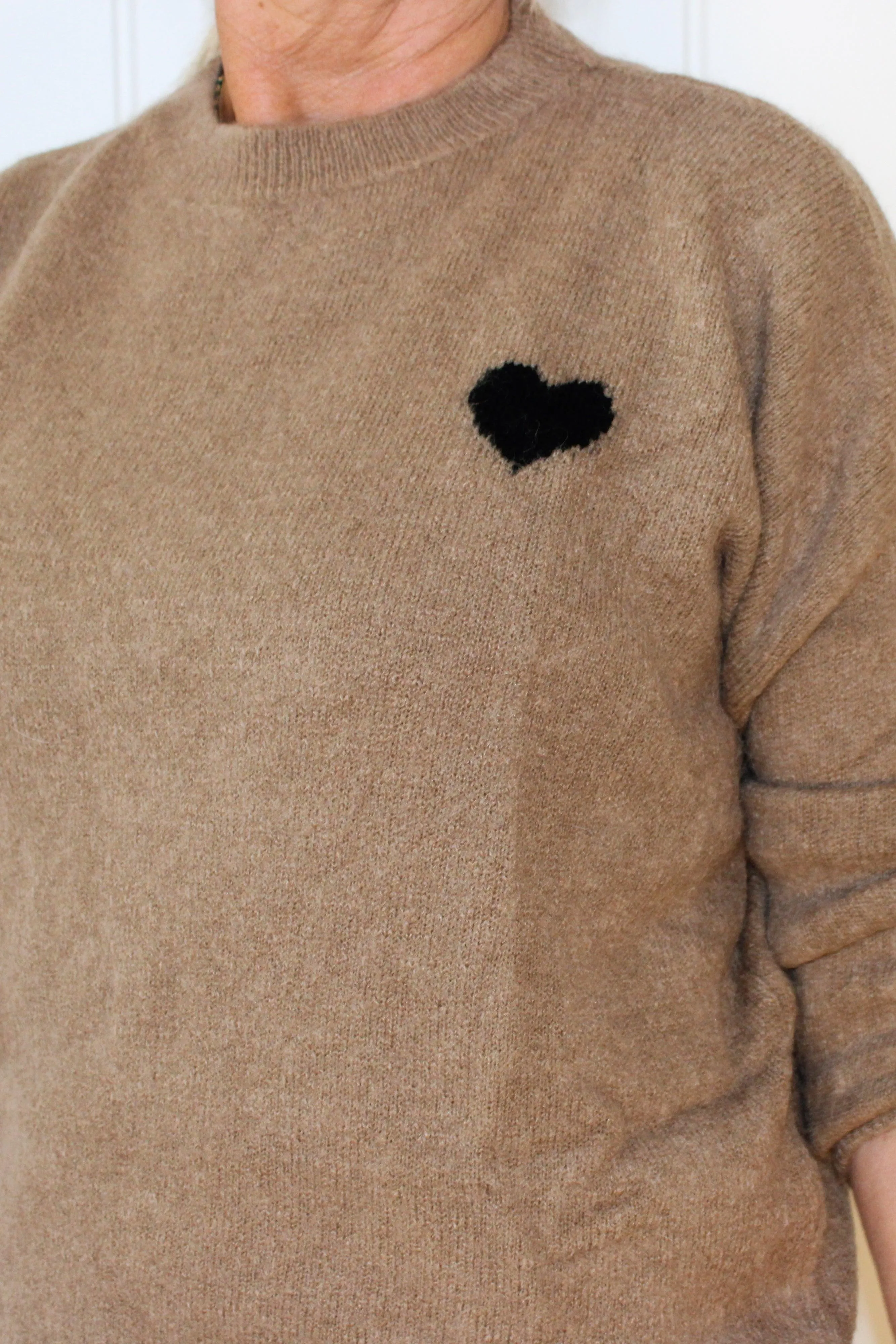 Heart Jumper| Camel