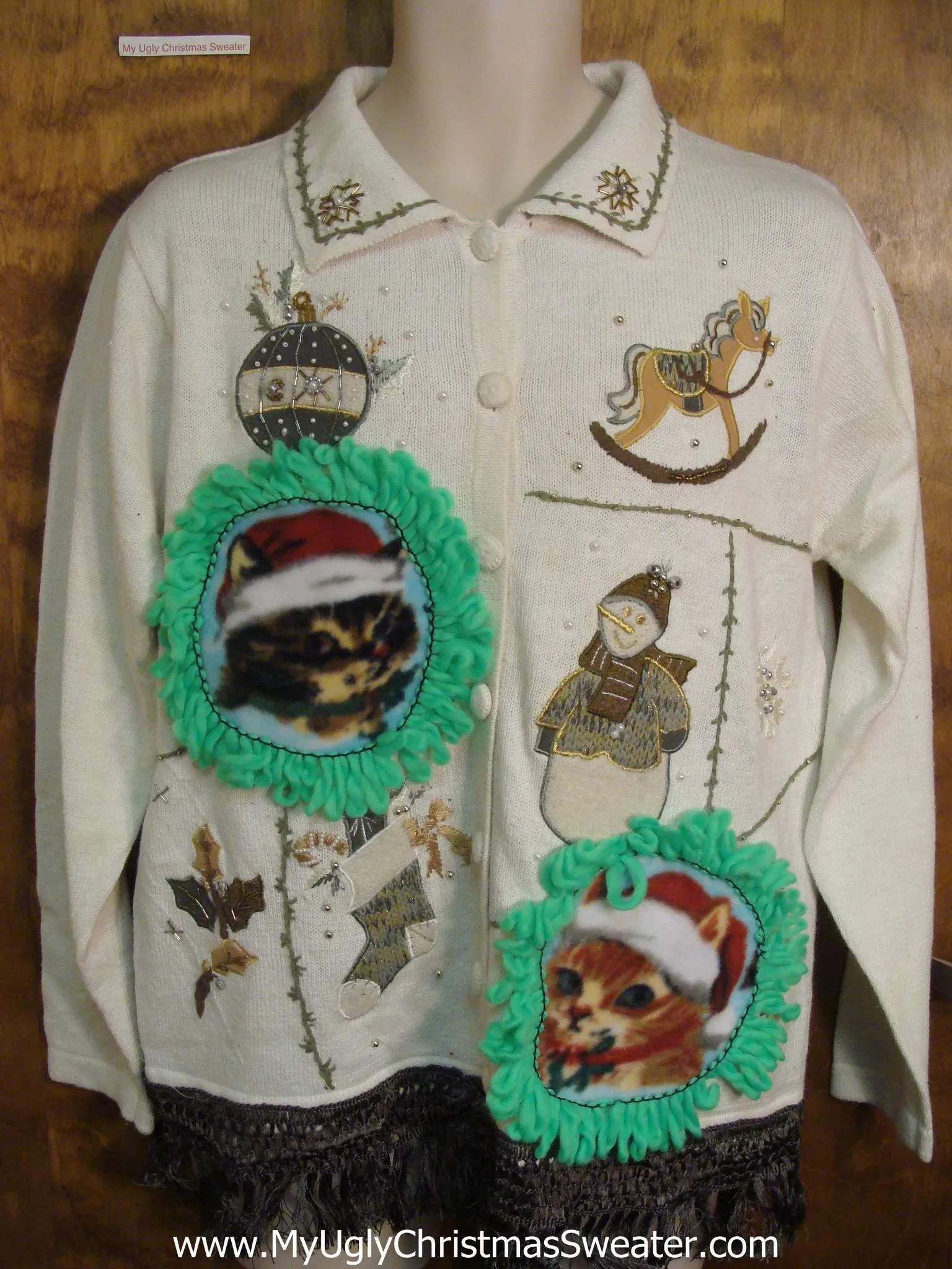 Holiday Favorites with Cats Ugly Christmas Sweater