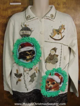 Holiday Favorites with Cats Ugly Christmas Sweater