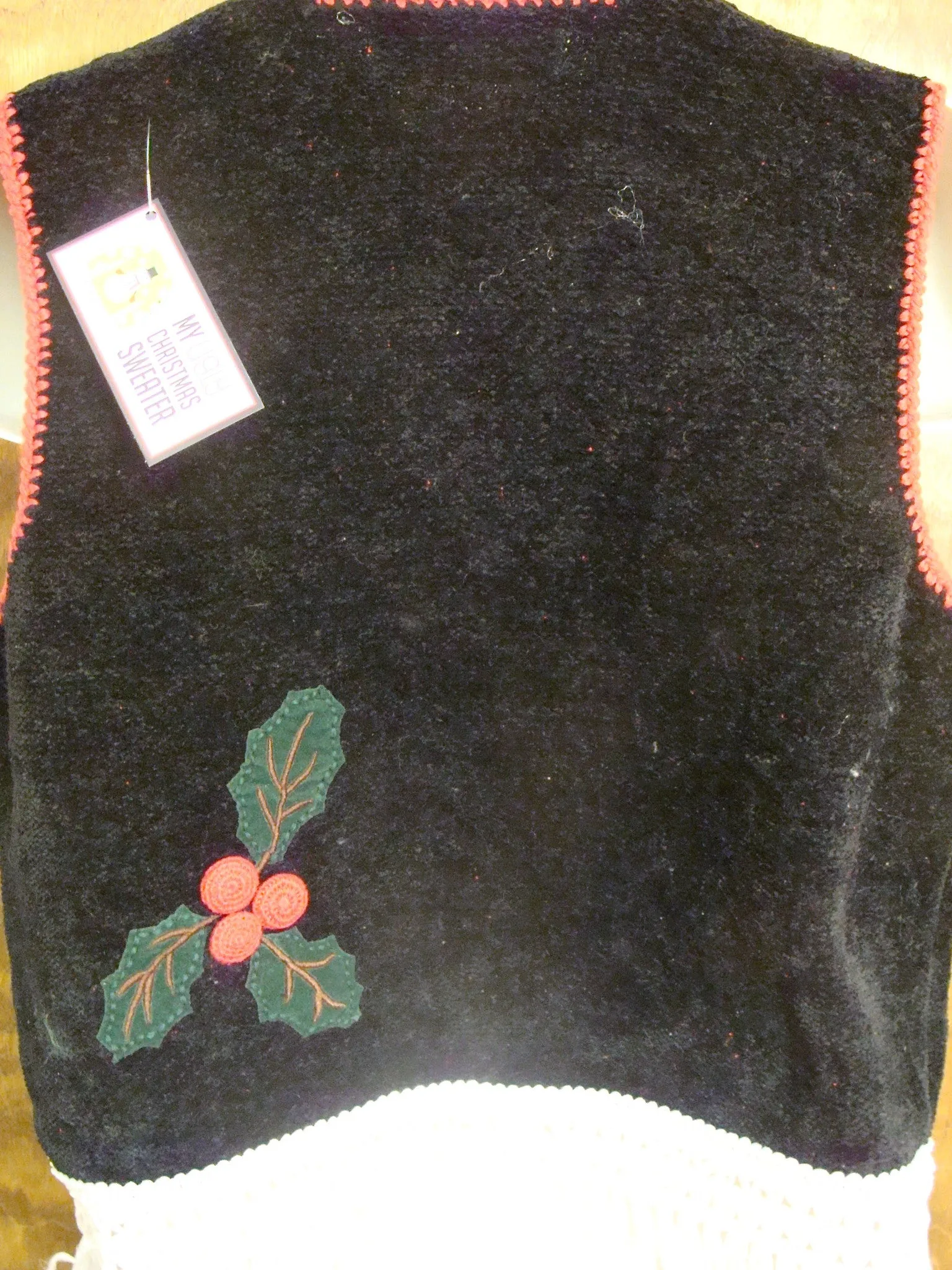Holly Berries Christmas Cat Ugly Sweater Vest