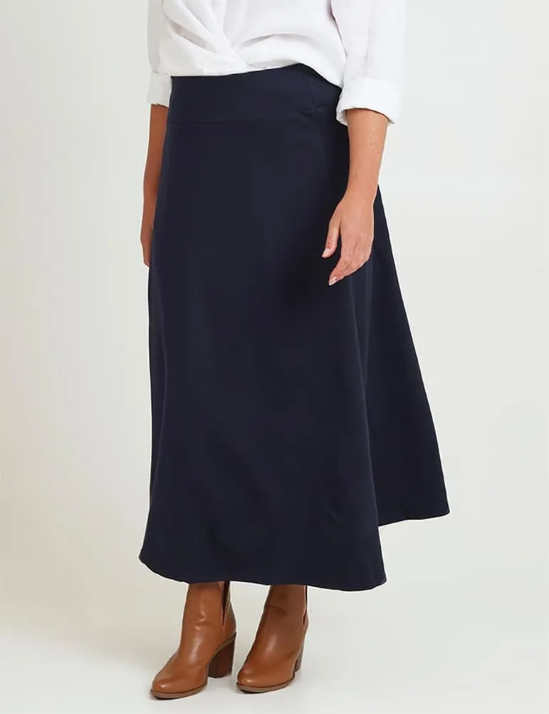 IDEALSANXUN Womens High Waisted A Line Midi Calf Flare Pleated Skirt
