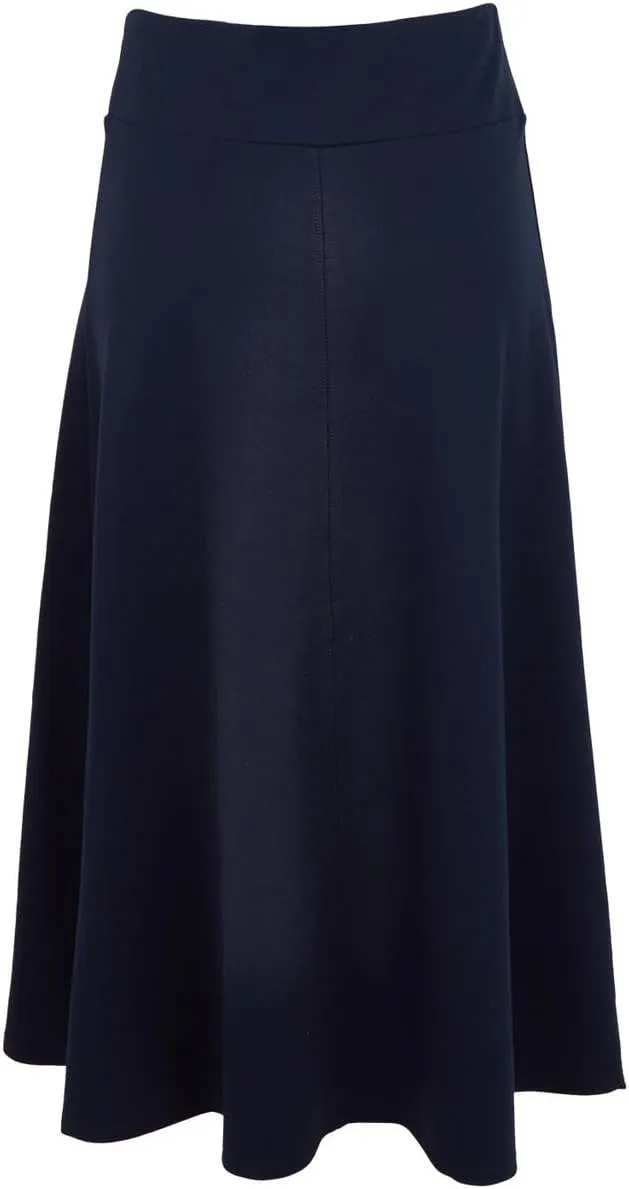 IDEALSANXUN Womens High Waisted A Line Midi Calf Flare Pleated Skirt