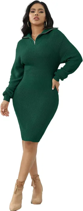 IyMoo Women's 2025 V Neck Ribbed Long Sleeve Bodycon Pullover Cute Mini Sweater Dress