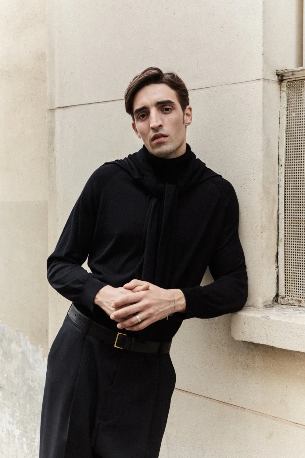 Julien knitted turtleneck | Black - Cotton knit