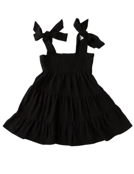 Karolina Tiered Dress - Black Noir