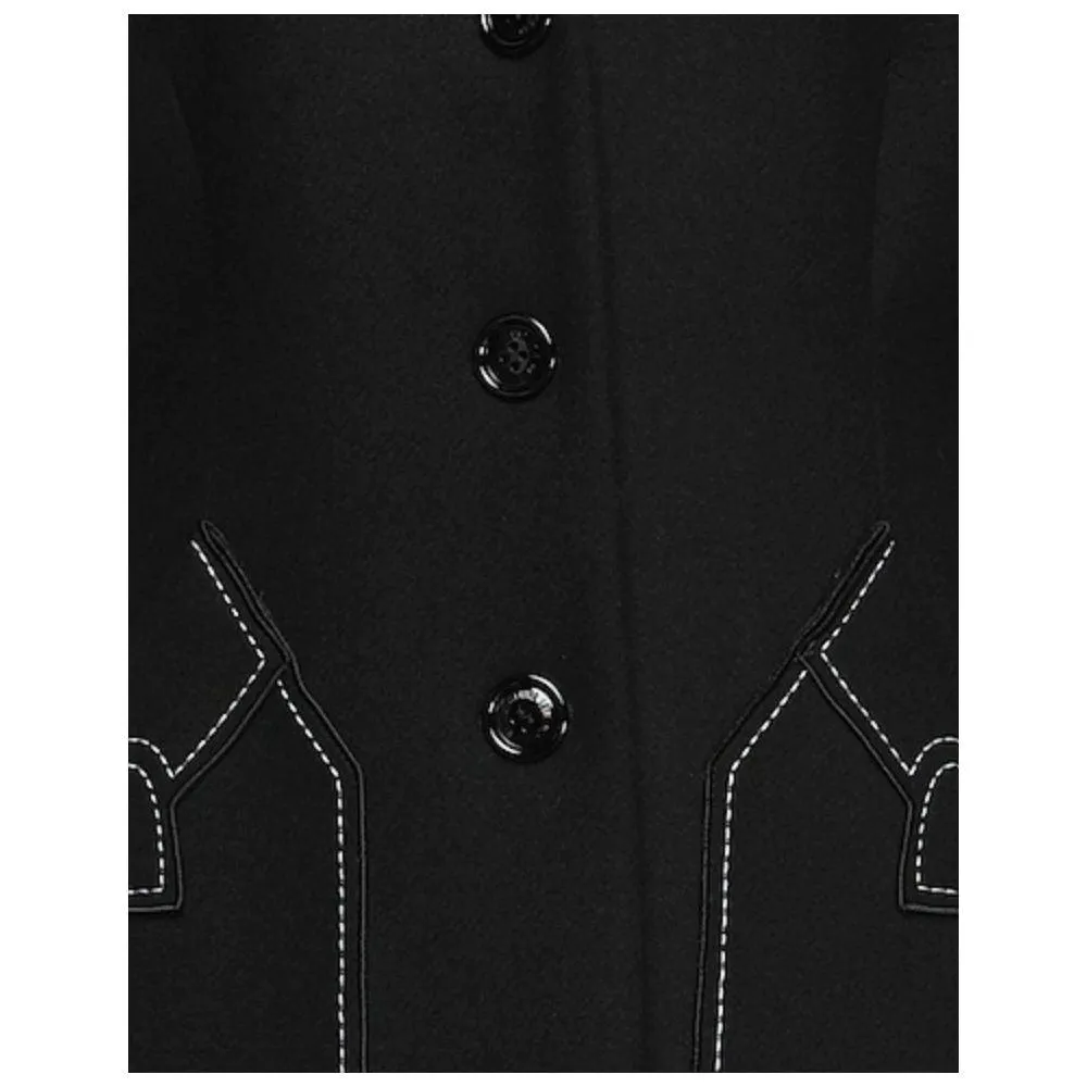 Love Moschino Black Wool Women Coat