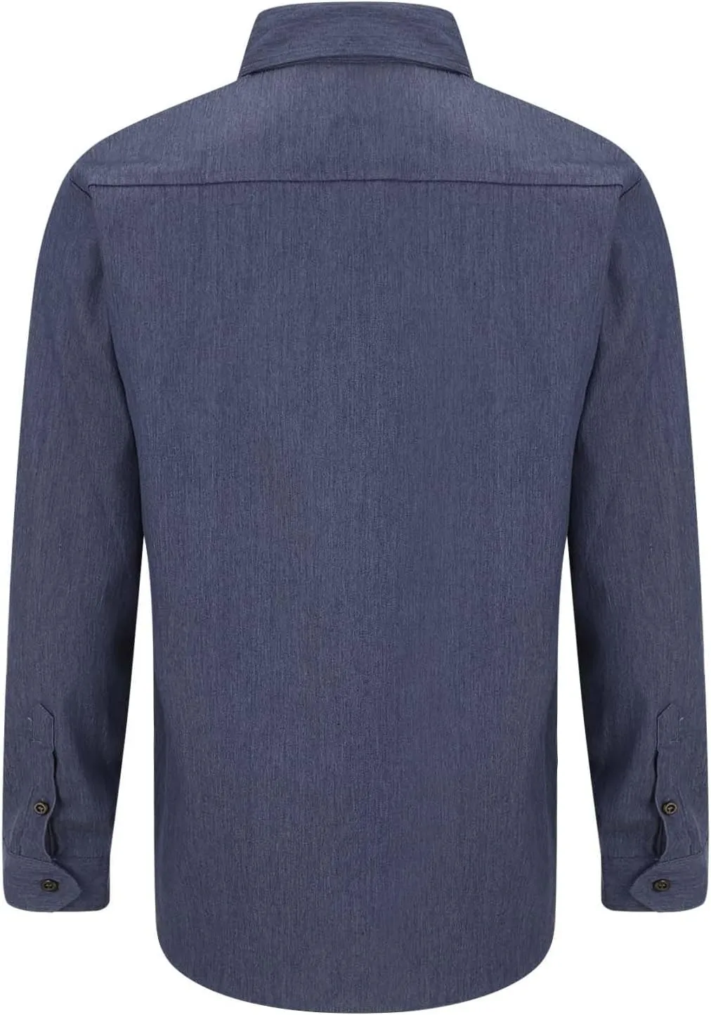 Mens Jeans Slim Fit Stretch Comfy Summer Outdoor Street Denim Shirts Lapel Button Down Long Sleeve Jacket with Pocket
