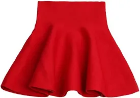 Mesinsefra Little Big Girls' High Waist Knitted Flared Pleated Skirt Casual
