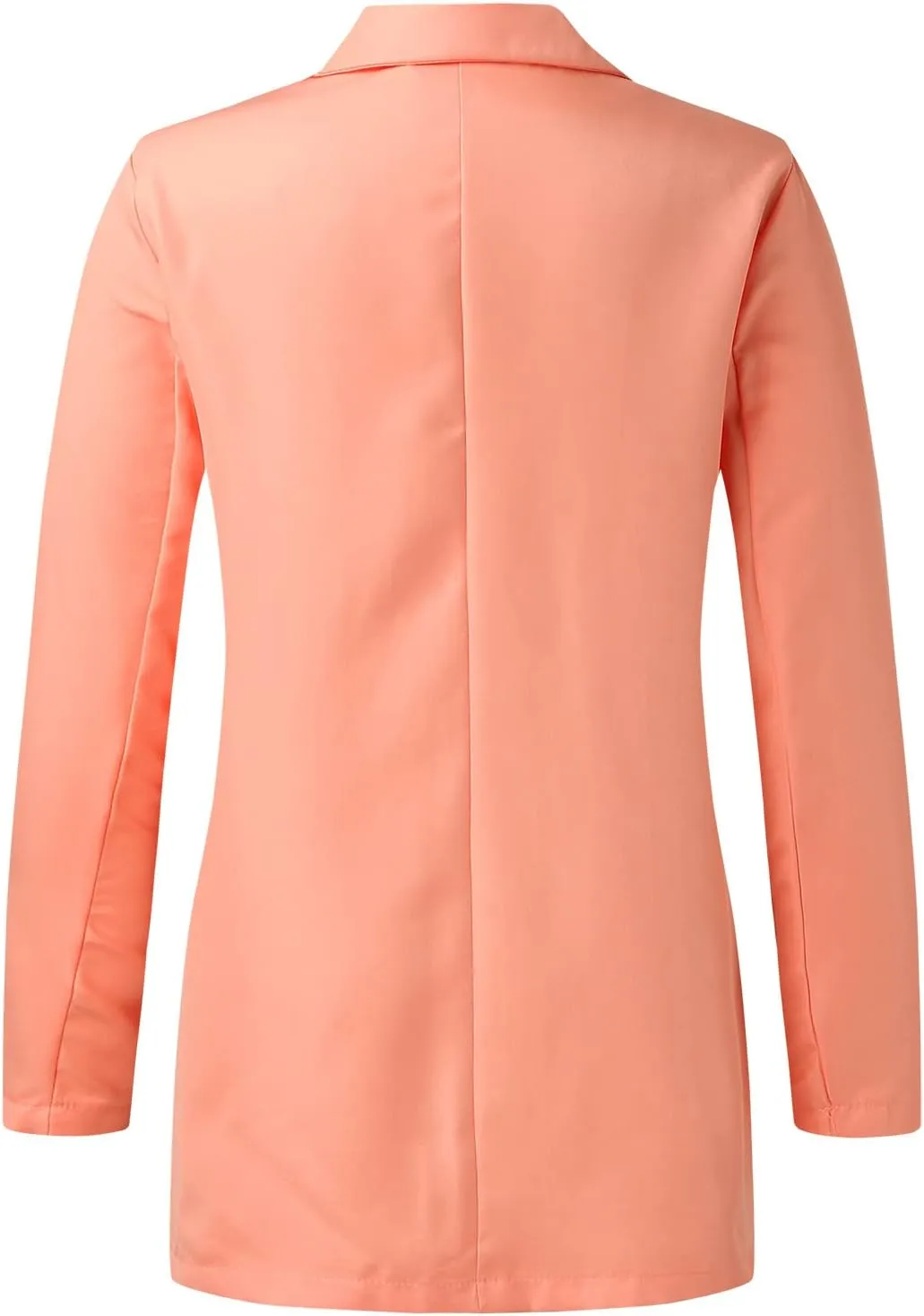 Miyaomn Womens Solid Color Casual Office Blazer Suit Jacket Slim Fit Double Breasted Notched Shawl Collar Sports Coat Outwear