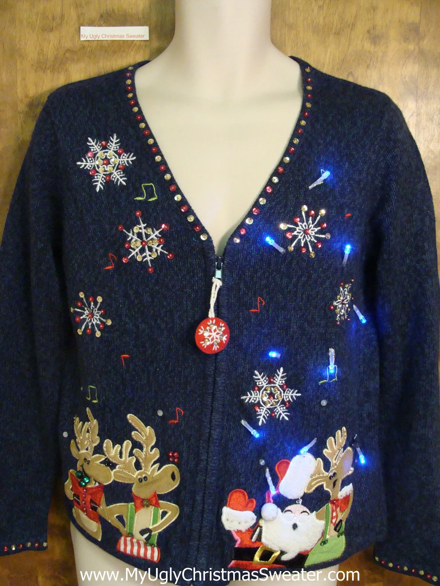 Reindeer Games Light Up Ugly Christmas Jumper