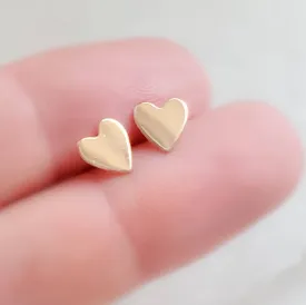 Rose Gold Heart Studs