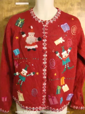 Santa and Elves Funny Christmas Sweater