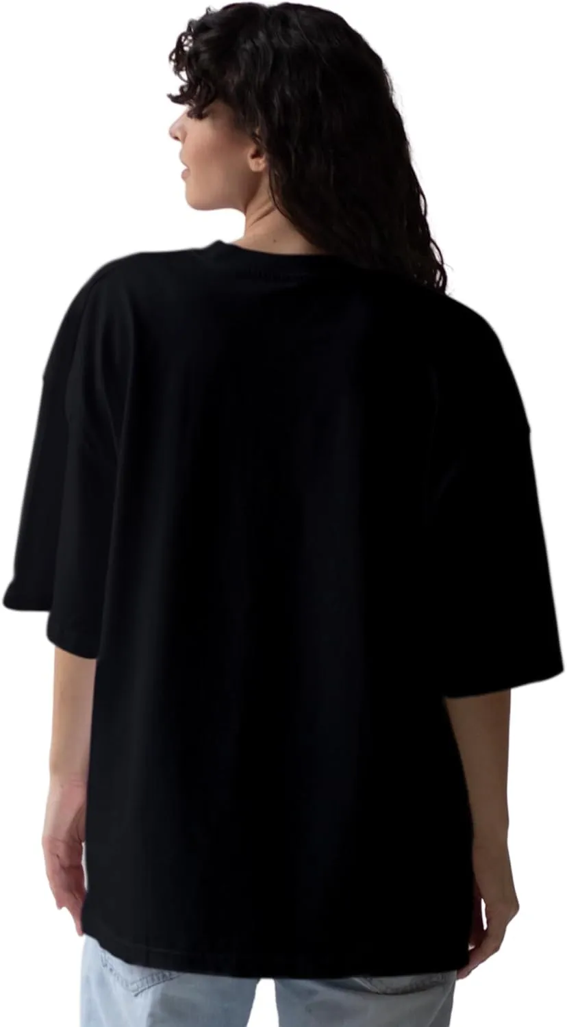 School Girl Trendy Oversized T-Shirts for Women, Cotton T-Shirts, Perfect for Casual Wear & Gifting | WB.6.12