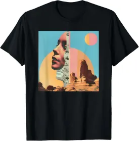 Surreal Graphic Collage Art Abstract Collagewave Pastel T-Shirt