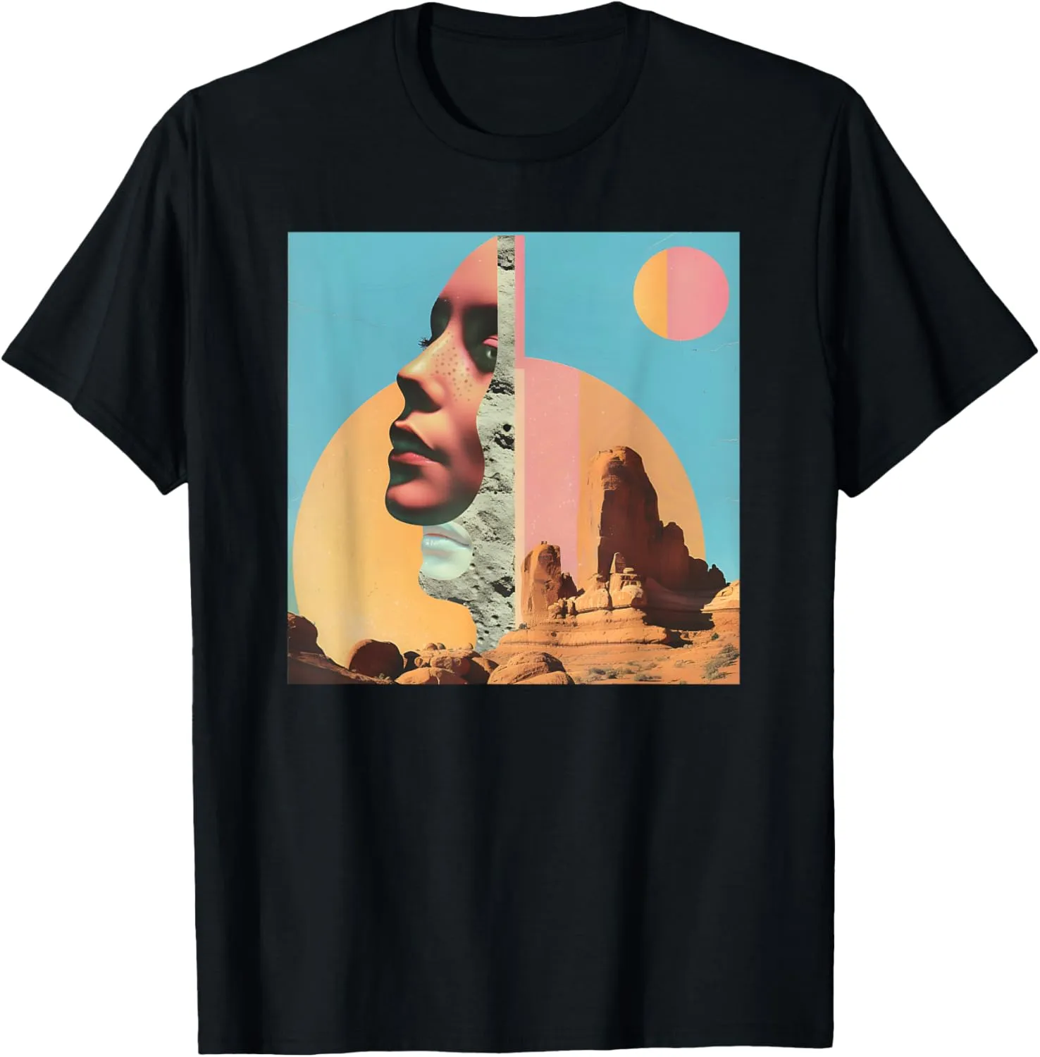 Surreal Graphic Collage Art Abstract Collagewave Pastel T-Shirt