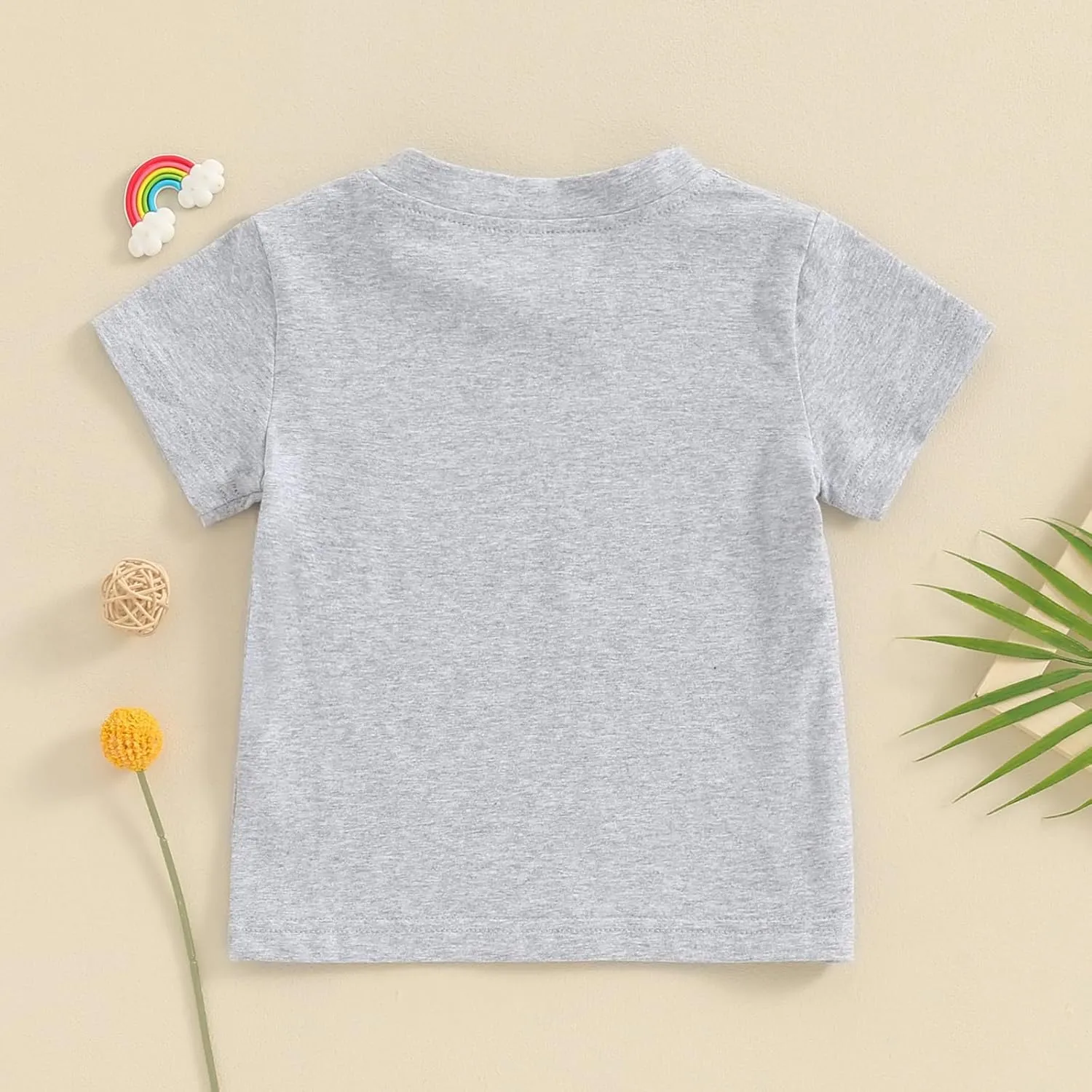 Toddler Baby Boy Girl Short Sleeve Crew Neck T Shirt Pullover Sweatshirt Summer Basic Tee Solid Casual Clothes