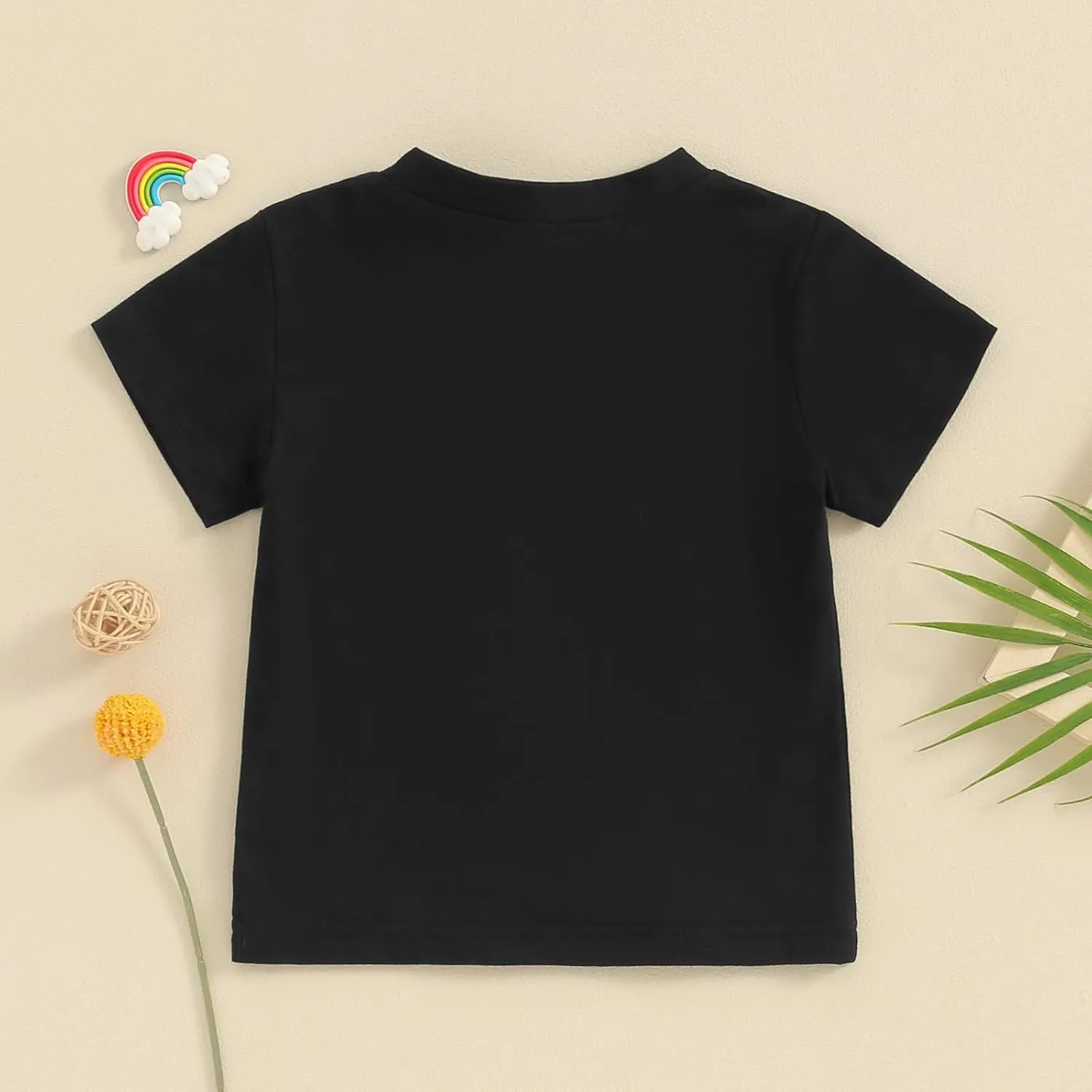 Toddler Baby Boy Girl Short Sleeve Crew Neck T Shirt Pullover Sweatshirt Summer Basic Tee Solid Casual Clothes