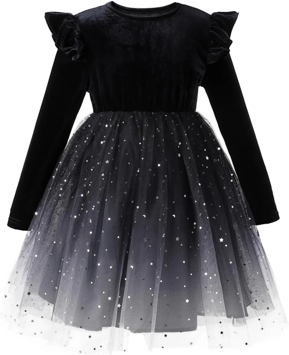 Toddler Baby Girl Christmas Dress for Girls Long Sleeve Girls Velvet Tutu Winter Party Dress