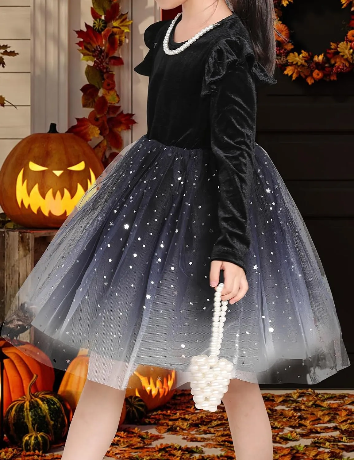 Toddler Baby Girl Christmas Dress for Girls Long Sleeve Girls Velvet Tutu Winter Party Dress