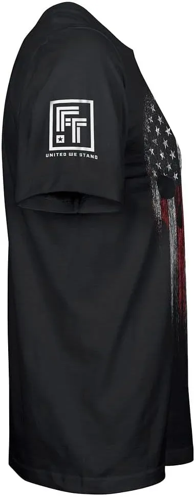 USA American Skull Men's Patriotic T-Shirt