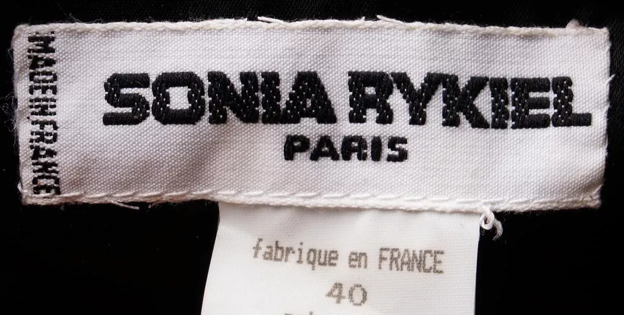 Vintage 1990s Sonia Rykiel Black Faux Fur and Satin Reversible Coat - L