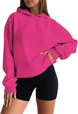 Women oversized Hoodies Casual Pullover Long Sleeve hooded Sweatshirt Kangaroo Pocket Drop Shoulder Sweater hoodie