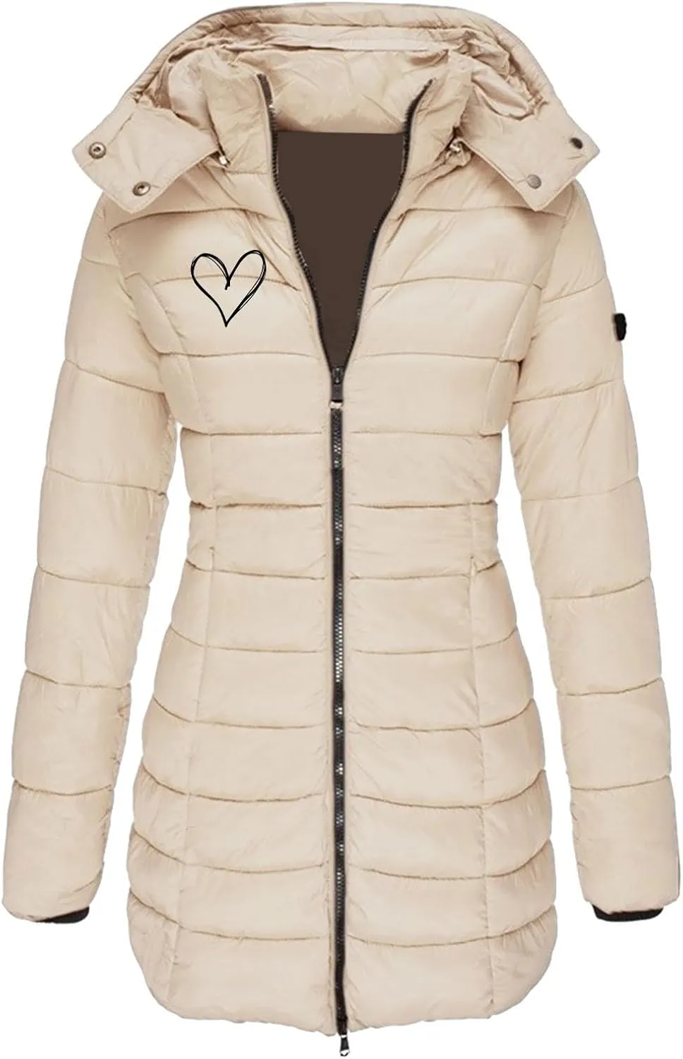 Women's Waterproof Long Puffer Jacket Womens Plus Size Thickened Quilted Down Jacket Warm Winter Coat with Hood